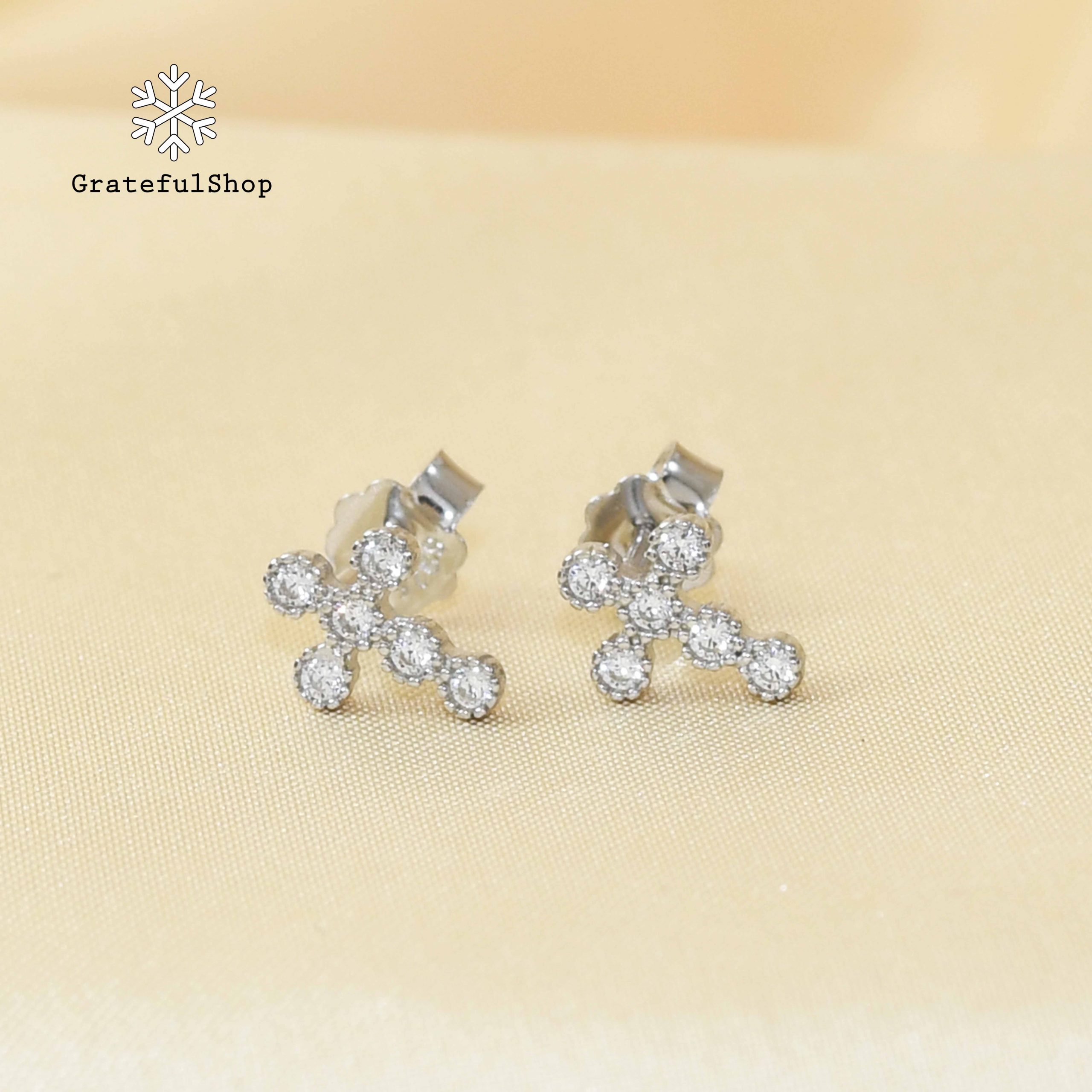 Anting Round Zircon Silver
