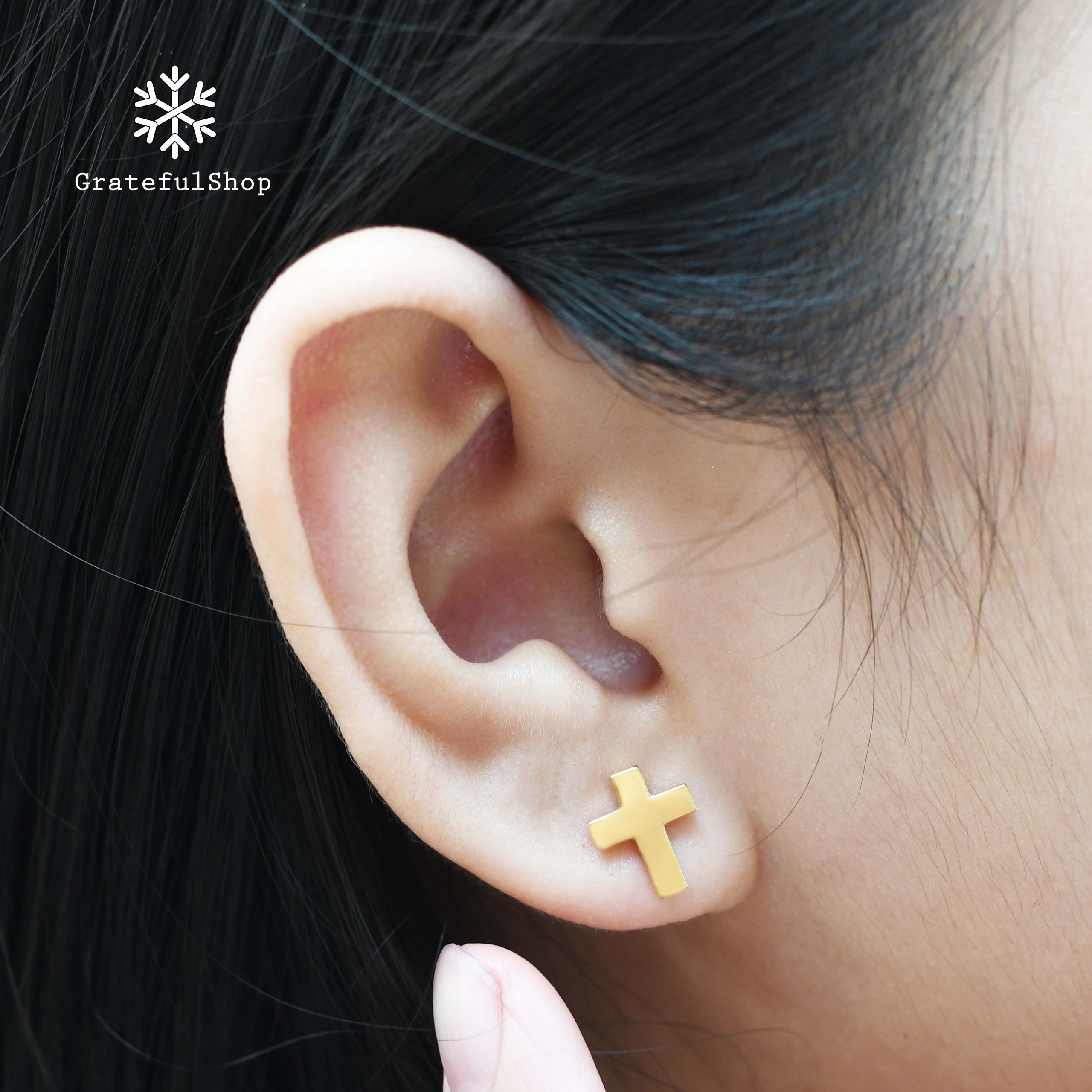 Anting Cross Simple - Image 3