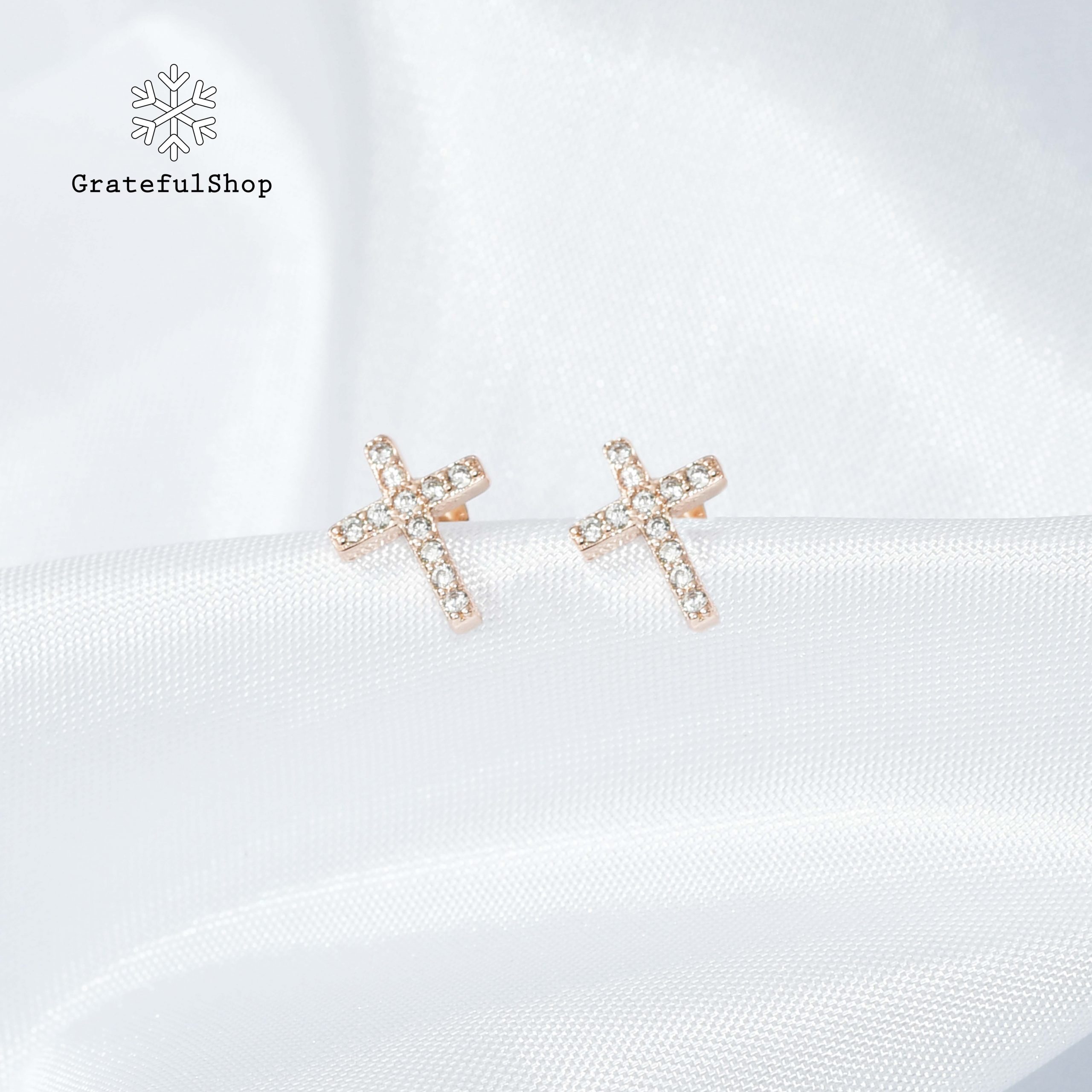 Anting Cross Zircon (Gold / Rosegold/ Silver) - Image 5