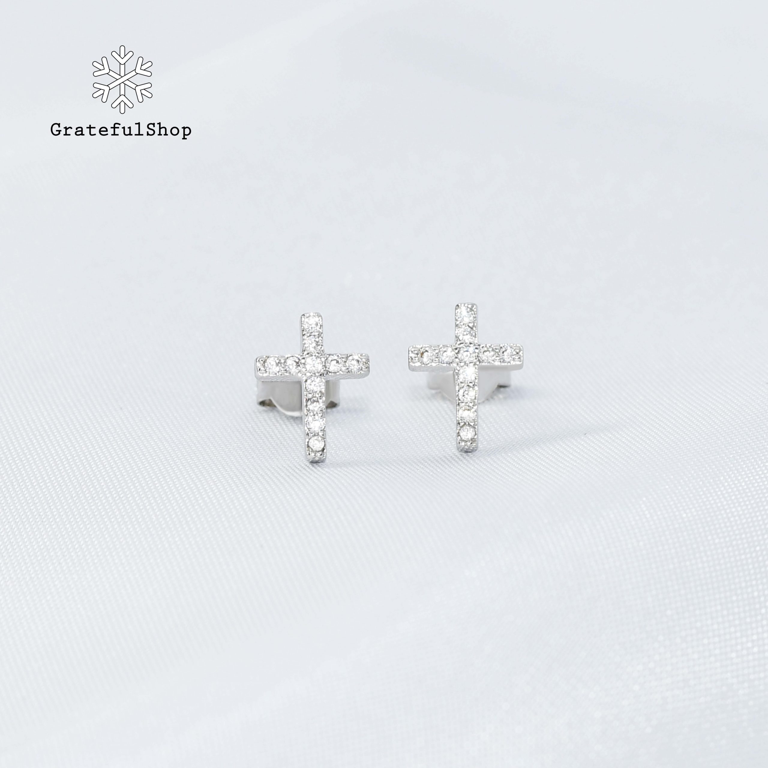 Anting Cross Zircon (Gold / Rosegold/ Silver) - Image 2