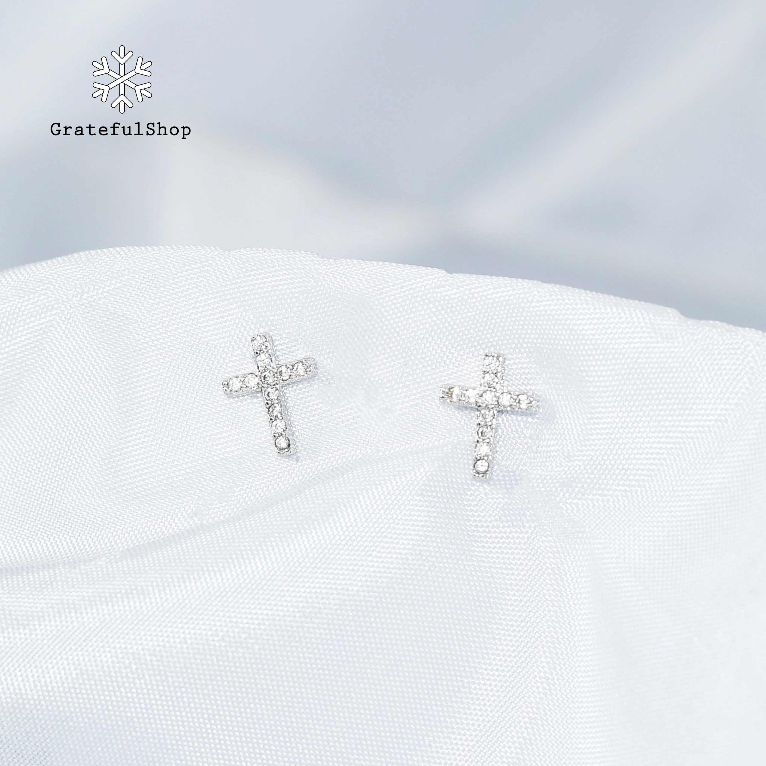 Anting Cross Zircon (Gold / Rosegold/ Silver) - Image 3