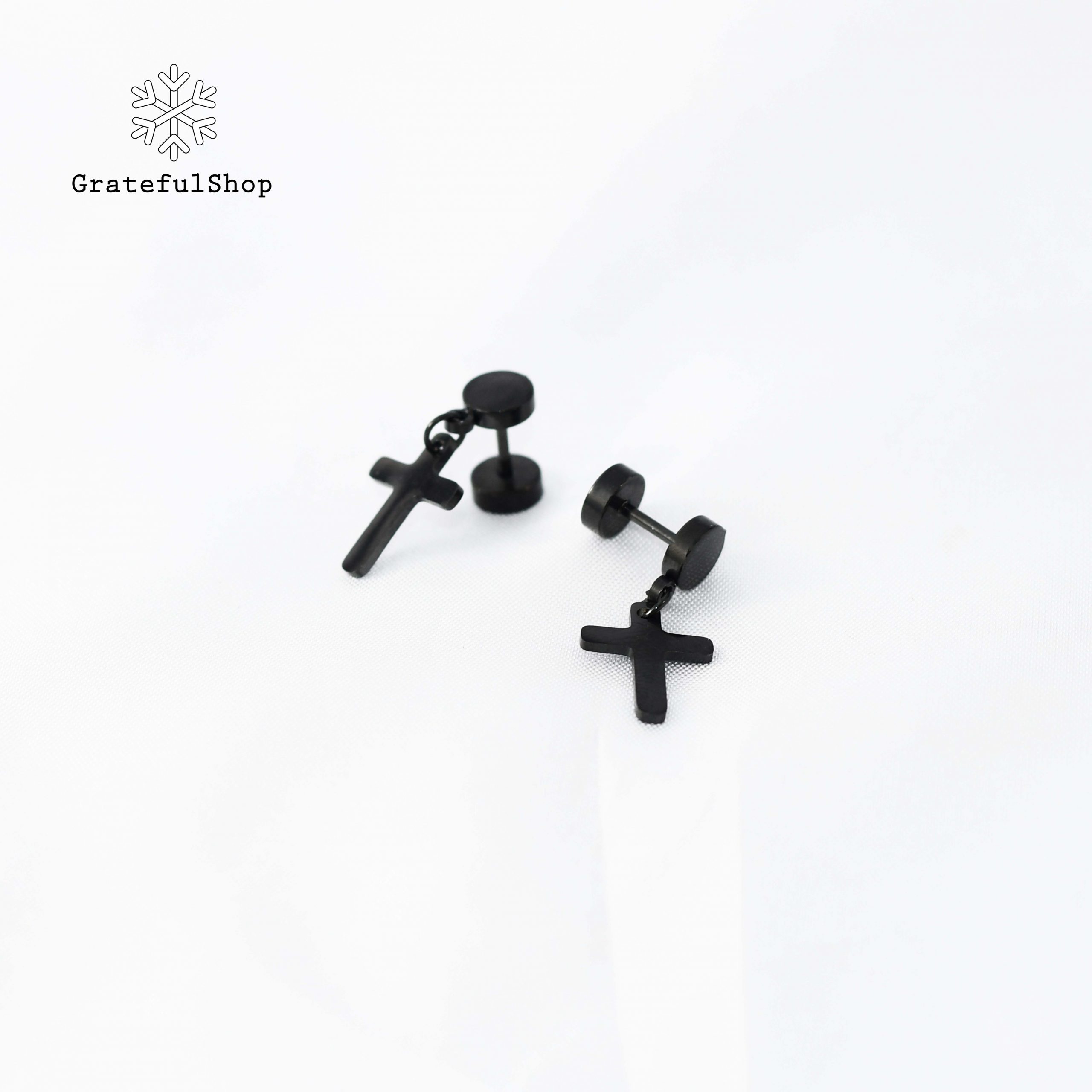 Anting Salib Gold/Silver/Black Stainless Steel - Image 2