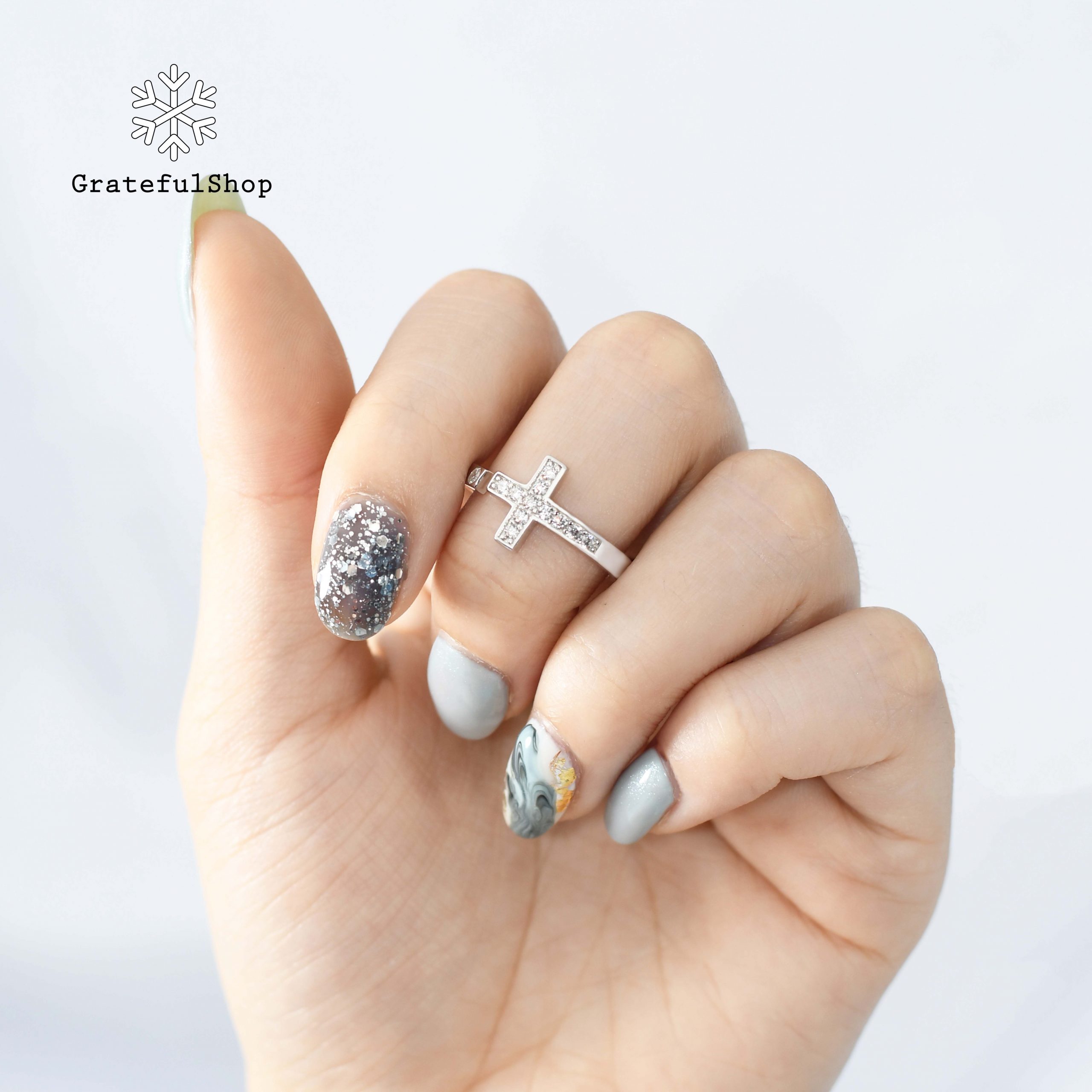 Grateful - CINCIN MAGDALENA (CROSS RING MAGDALEN/CINCIN SALIB STERLING SILVER) GRATEFUL - Image 3