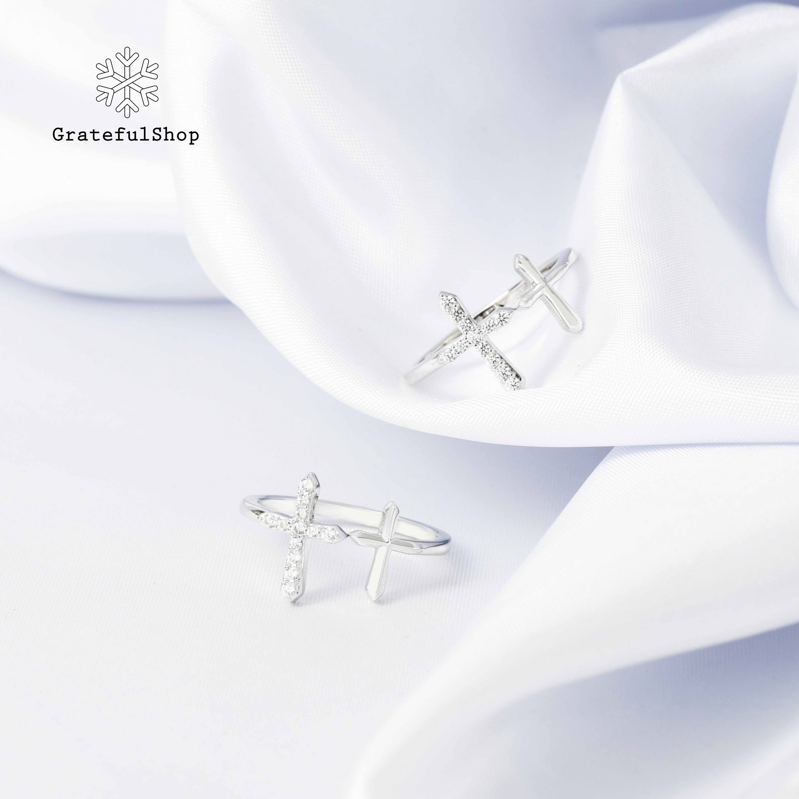 Grateful - Cincin Salib Theresa (SILVER STERLING 925) (FREE BOX) - Image 3