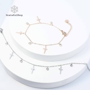 Gelang Abigail Salib (Silver / Rosegold)