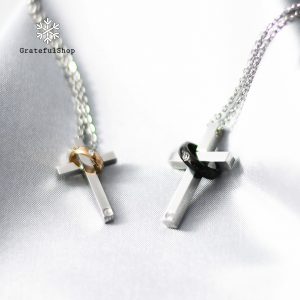 Kalung Couple Cross Ring