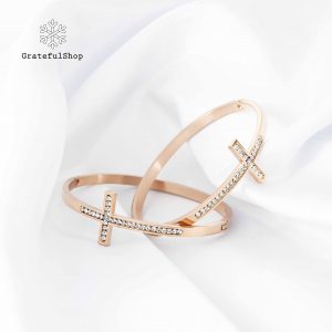 Gelang Bangle Zircon (Rosegold / Silver)