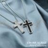 Kalung Cross Almaz (Silver / Black) Stainless Steel