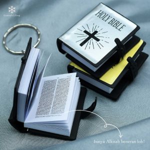 Gantungan Kunci Alkitab 3 warna (Silver,Hitam, Emas)