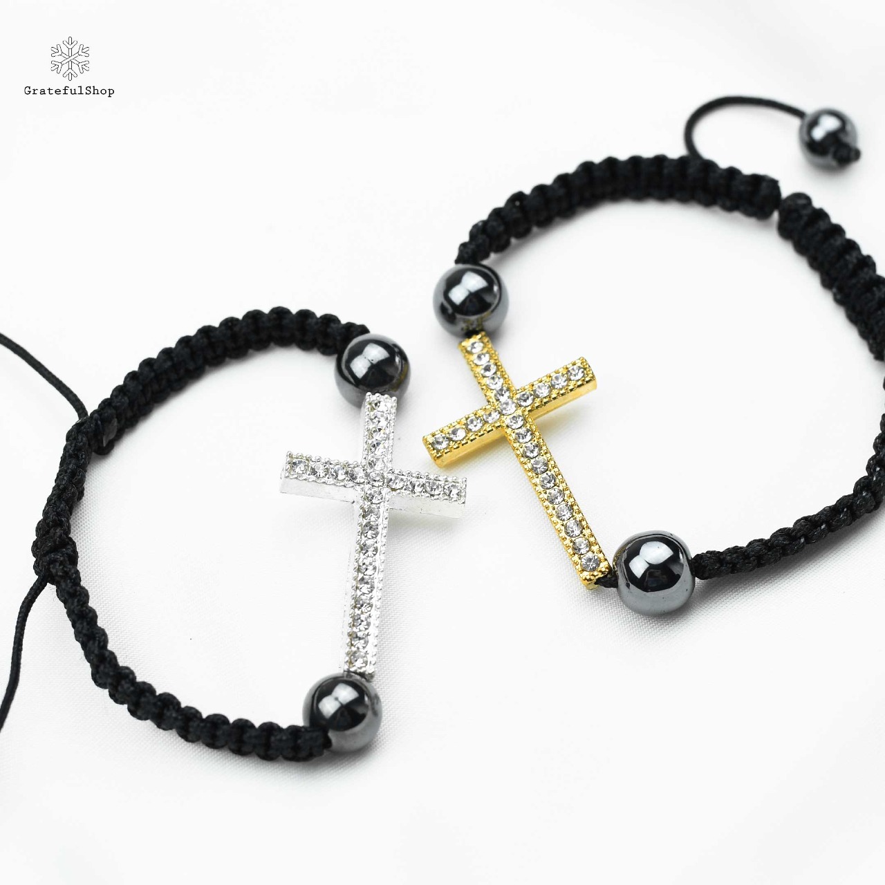 Gelang Cross Knit Zircon (Gold / Silver) - Image 2