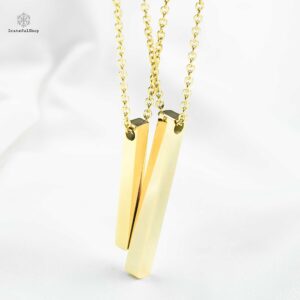 Kalung Otniel Couple EDITION (Bisa UKIR / ENGRAVE / CUSTOM) (STAINLESS STEEL) (ANTI KARAT) (FREE UKIR 1 SISI)