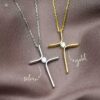 Kalung Salib Cross LL GOLD/SILVER (CROSS GOLD/SILVER NECKLACE) (SILVER STERLING 925)