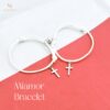 Grateful - Gelang Salib Pasangan Mi Amor Edisi White / Bracelet Cross Couple (FREE POUCH) (WHITE EDITION)