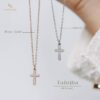 Grateful - Kalung Salib Tabitha Silver / Rosegold (STAINLESS STEEL)