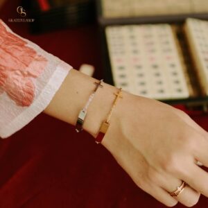 Grateful - Joanne Bracelet (Gelang Salib FREE UKIR 1 SISI & FREE POUCH) STAINLESS STEEL ANTI KARAT
