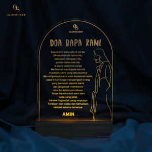 Grateful - Akrilik Doa Bapa Kami LED Gift Pajangan