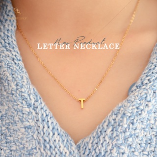 Grateful - Kalung Huruf • Anti Karat • FREE POUCH • Micro Initial Letter Necklace - Image 2