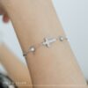 Grateful - Gelang Salib Rachelle Silver / Gold (STAINLESS STEEL ANTI KARAT)