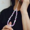Grateful - Phone Strap Salib Gantung Lucu Lanyard Tulip Crystal Beaded Phone Chain