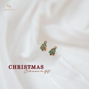 Grateful - Anting Christmas Tree Green (Stainless Steel) Natal / (FREE BOX)