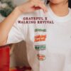 Grateful X Walking Revival - Kaos Thanks God i'm Saved | White Christian Shirt Gospel