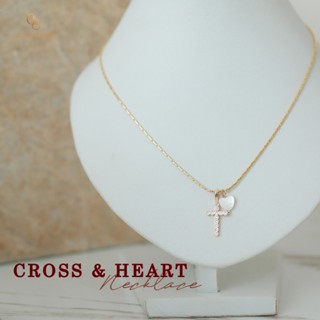 Gratefulshop - Kalung Cross Heart gold(Necklace Salib Hati (STAINLESS STEEL ANTI KARAT)(FREE POUCH) - Image 5