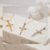 Grateful - Kalung Salib Golgota / CORPUS SILVER GOLD (STAINLESS STEEL) (ANTI KARAT/ANTI PUDAR)