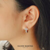 Grateful - Anting Salib Martha Zircon/ Cross Earring Stainless Steel (ANTI KARAT/ ANTI PUDAR)