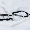 Grateful - Paar Bracelet (Gelang Couple black/hitam) FREE UKIR 2 SISI & FREE POUCH) STAINLESS STEEL ANTI KARAT