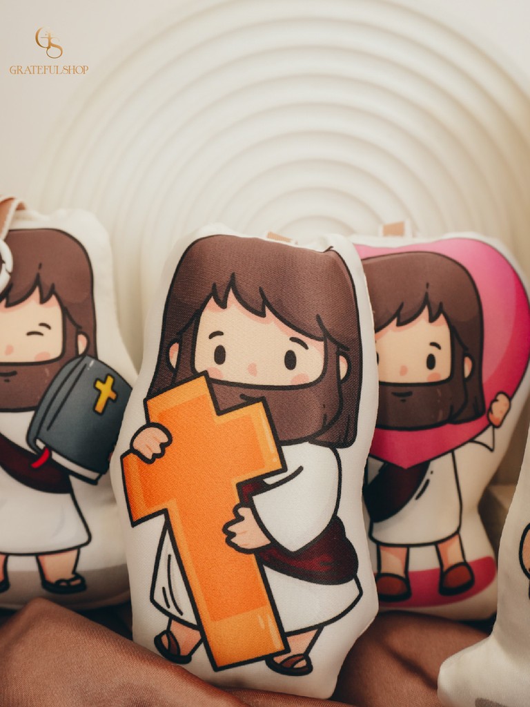 Grateful - Blindbox Jesus Plushie Kristen Katolik Alkitab Hadiah Boneka Gift - Image 4
