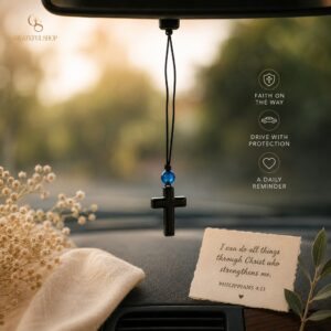 Grateful x Eora Official - Gantungan Mobil Salib Hitam