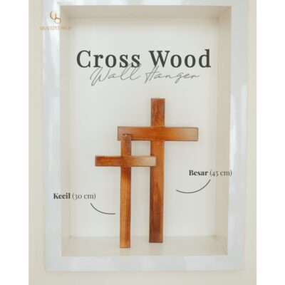 Grateful - SALIB DINDING POLOS (CROSS WOOD WALL) kayu jati